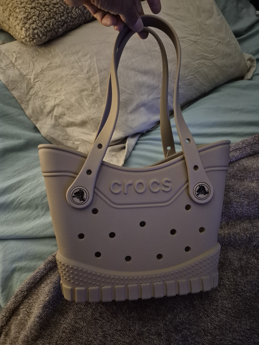 CROCS Beige Taupe Classic Tote